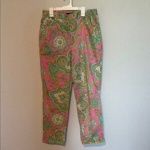 Ralph Lauren Pink and Green Paisley Pants